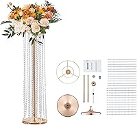 VEVOR 4-Pack 35.43" Crystal Gold Wedding Flower Stands - Elegant Centerpieces for Weddings, Parties, Events & Home Decor