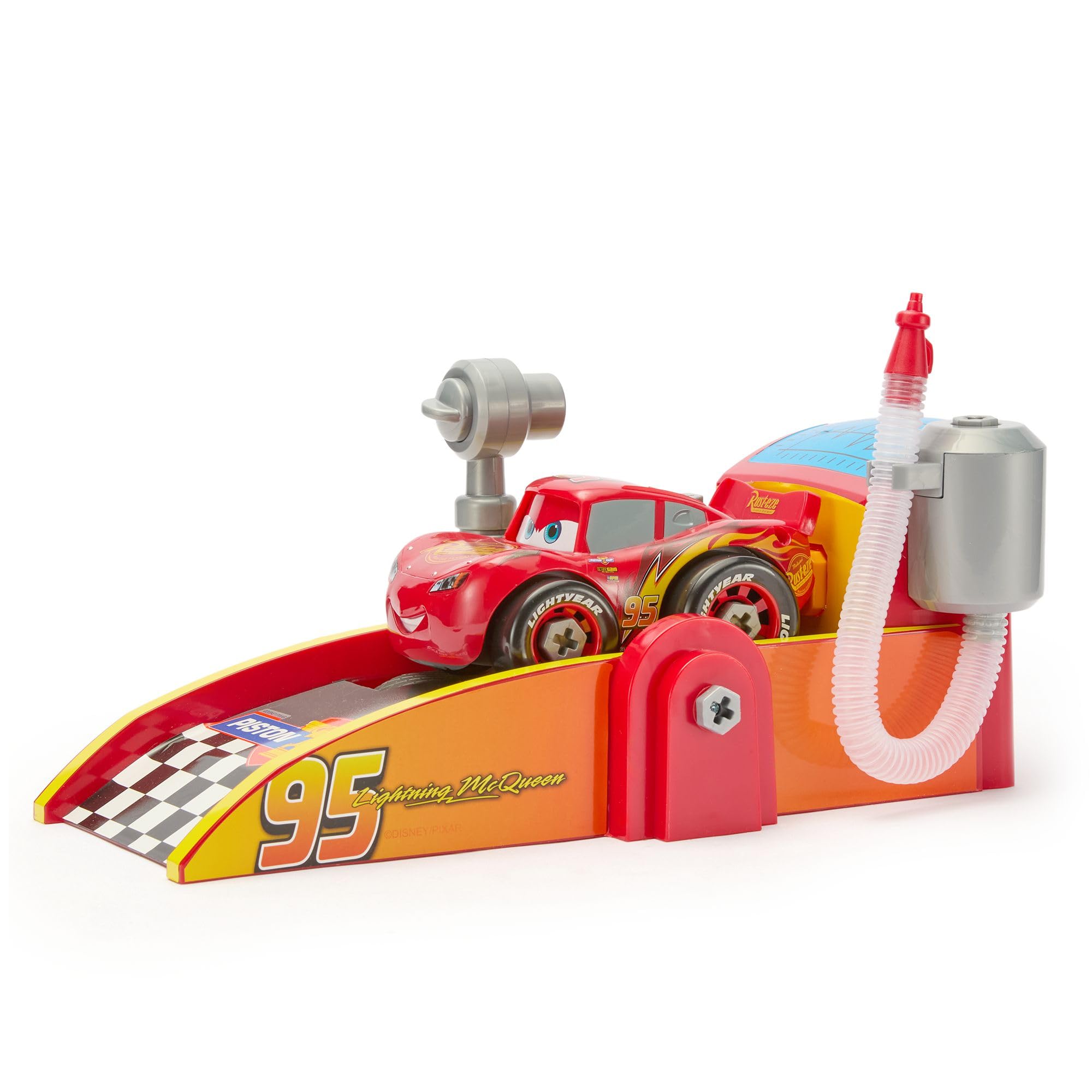 海外限定？Cars マックィーン メカニックショップ＆ランチャー playset Amazon.com: Disney Store Official Lightning McQueen Mechanic Shop