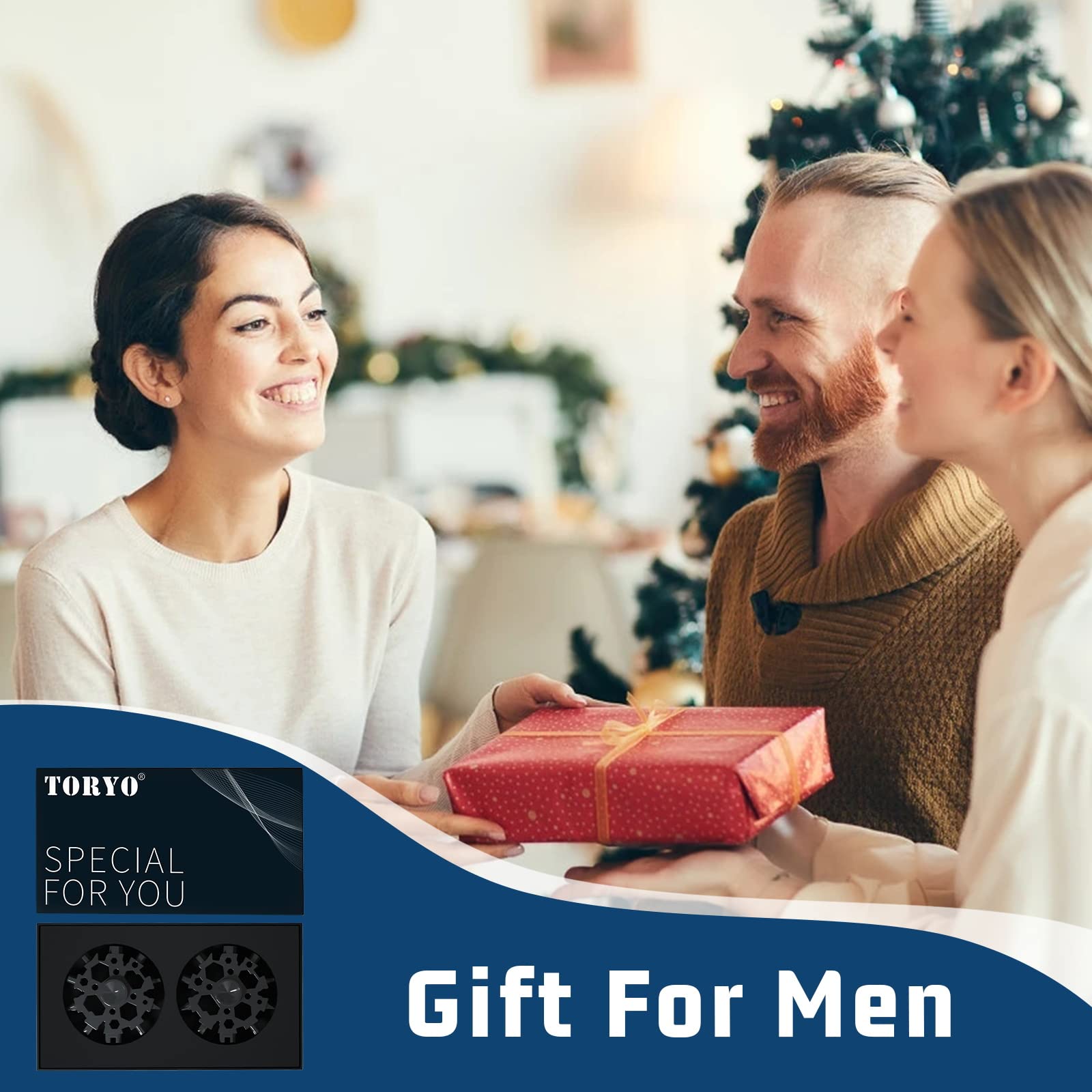Gifts for Men 22-in-1 Snowflake Multitool as Christmas Stocking Stuffers for Children Teenagers, Adults, Dads, Husbands - Image 2