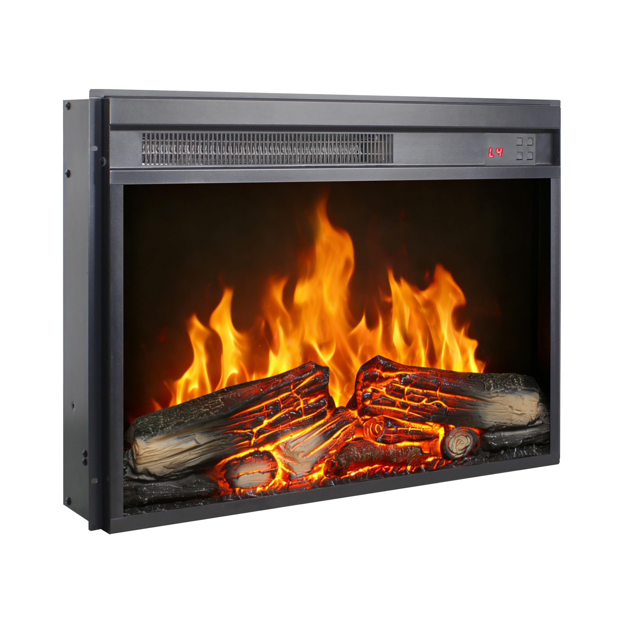23 Electric Fireplace Realistic Flame & Logs Adjustable 4 Flame Brightness Fireplace Insert with Remote 8H Timer Overheating Protection 1400W23 W X 17 316 H product thumbnail 4