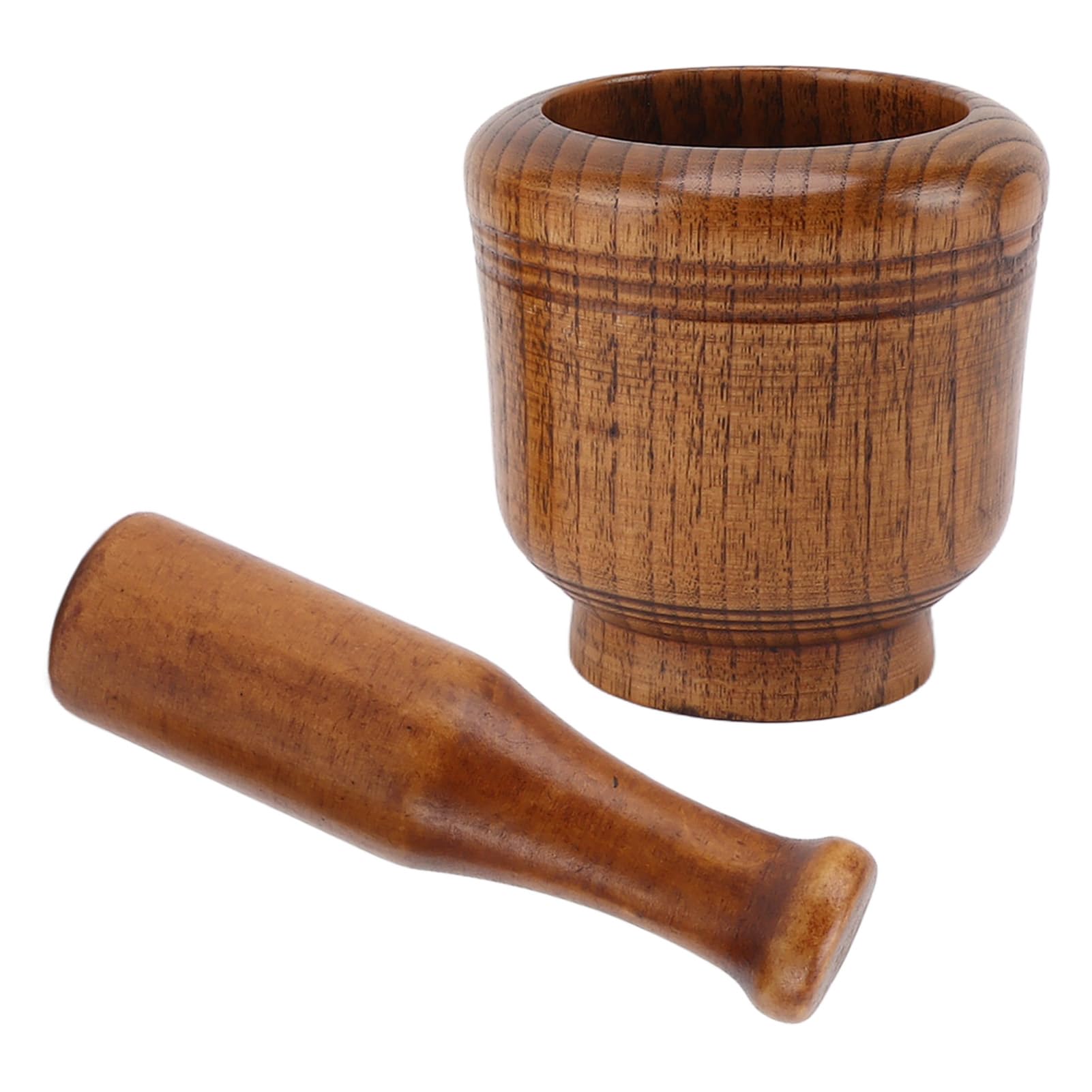 Garlic Grinder Bowl Jujube Wood Herb Crushing Bowl Multipurpose Spice Mixing Grinder for Household Restaurant