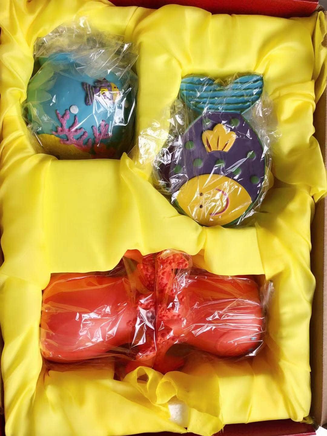 Cute Fish Shape Bathroom Collection Set 5pcs Resin Material Child Like Home Accessory Set