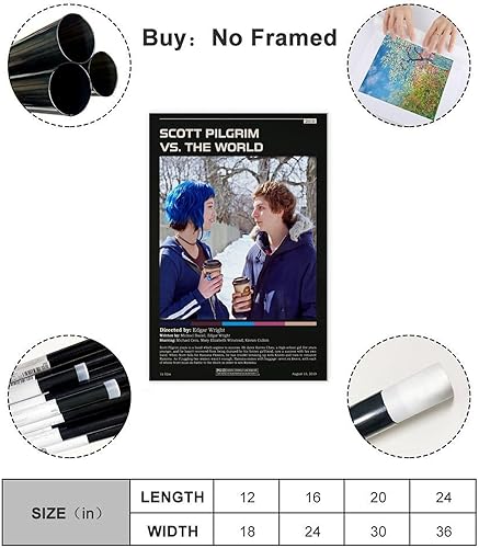 Miniatura 2 de KEZONO Scott - Póster de 3 películas de Pilgrim Vs The World, póster de lienzo para decoración de pared, pinturas impresas para sala de estar,