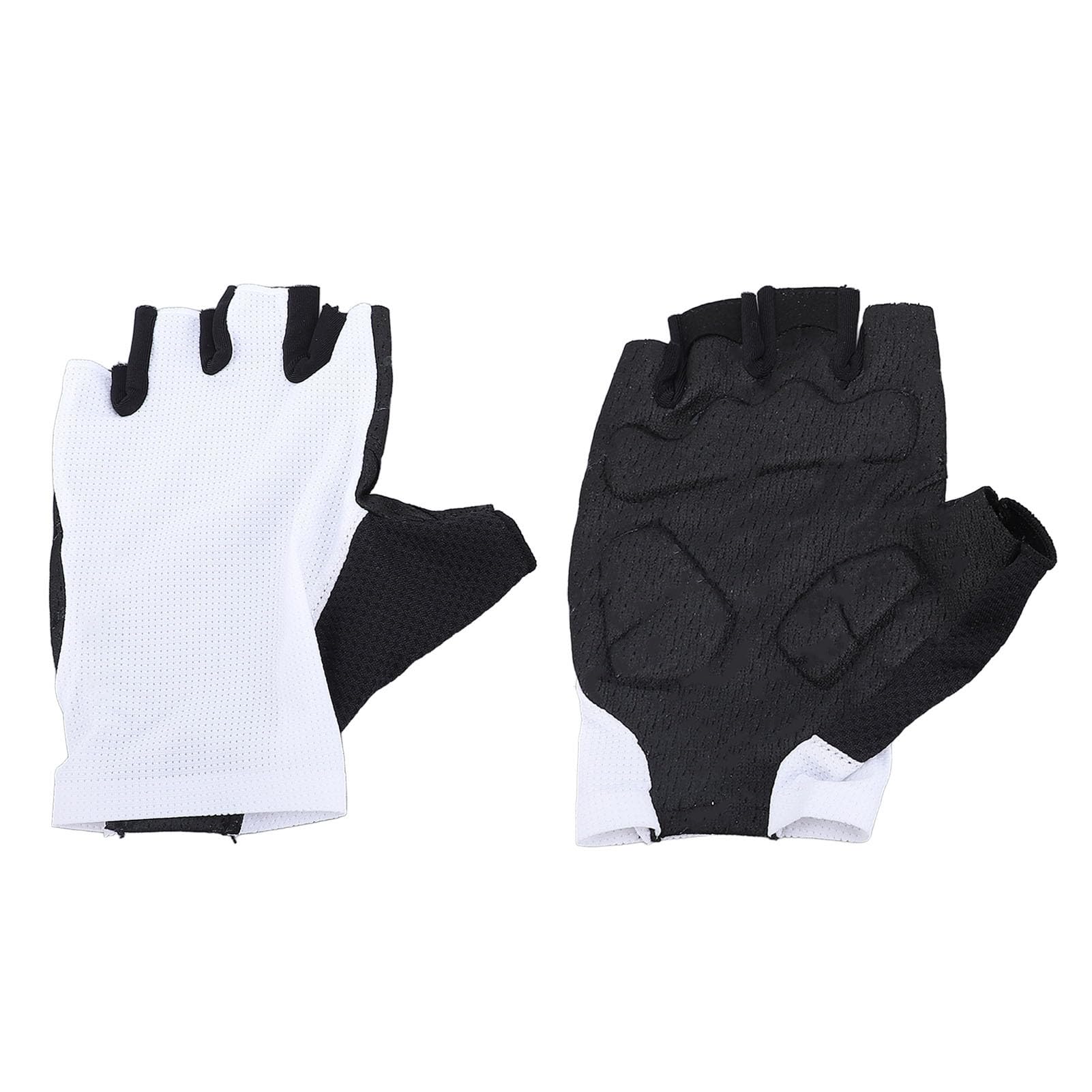 Guanti da ciclismo per uomo donna Guanti da bici mezze dita elastici e traspiranti antiscivolo con assorbimento degli urti per allenamento in bici da strada Tessuto waffle