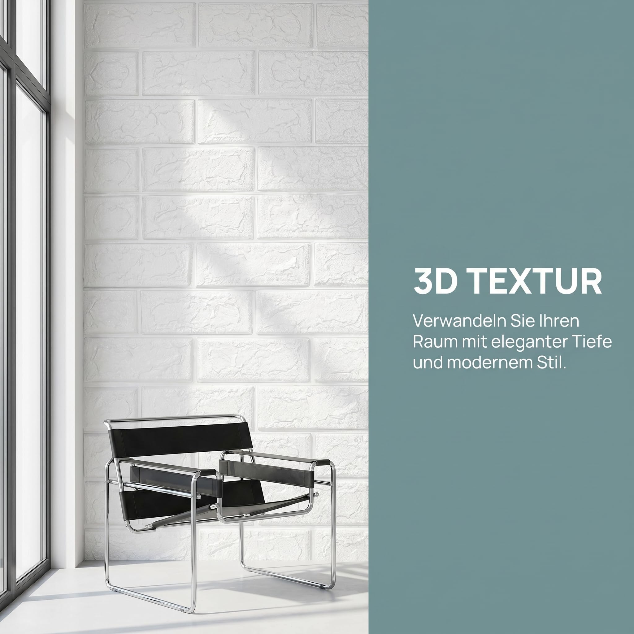Fiqops 20 tlg 77 * 70cm 3D Tapete Wandpaneele Selbstklebend Ziegel Steinoptik Tapete Wasserdicht für Schlafzimmer, Badezimmer, Wohnzimmer