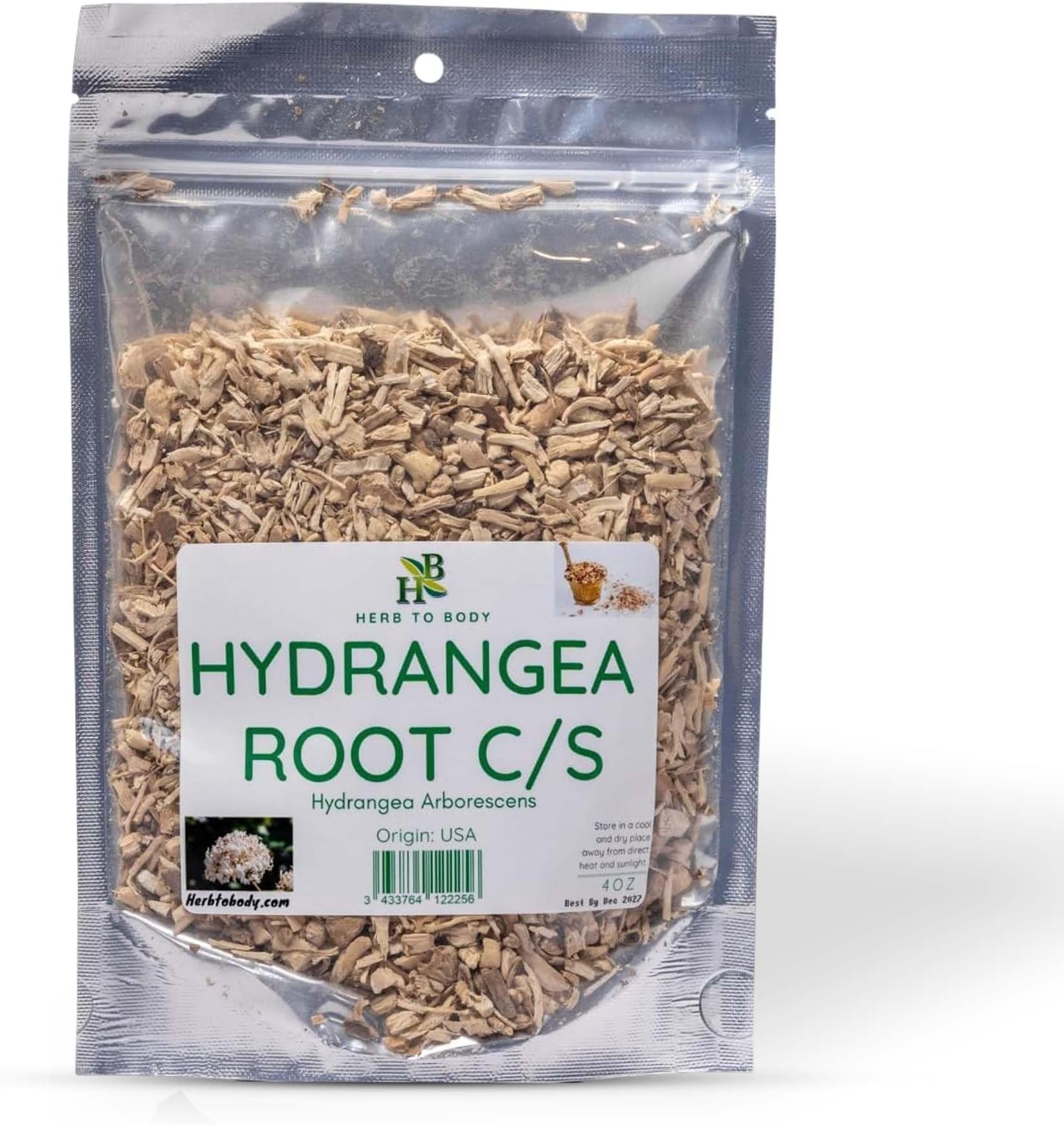 Herb To Body Hydrangea Root Cut & Sifted - 4 oz, Wildcrafted Dried Hydrangeas for Herbal Tea, Hydrangea Root Tea and Traditional Wellness Uses