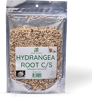Herb To Body Hydrangea Root Cut & Sifted - 4 oz, Wildcrafted Dried Hydrangeas for Herbal Tea, Hydrangea Root Tea and Traditional Wellness Uses
