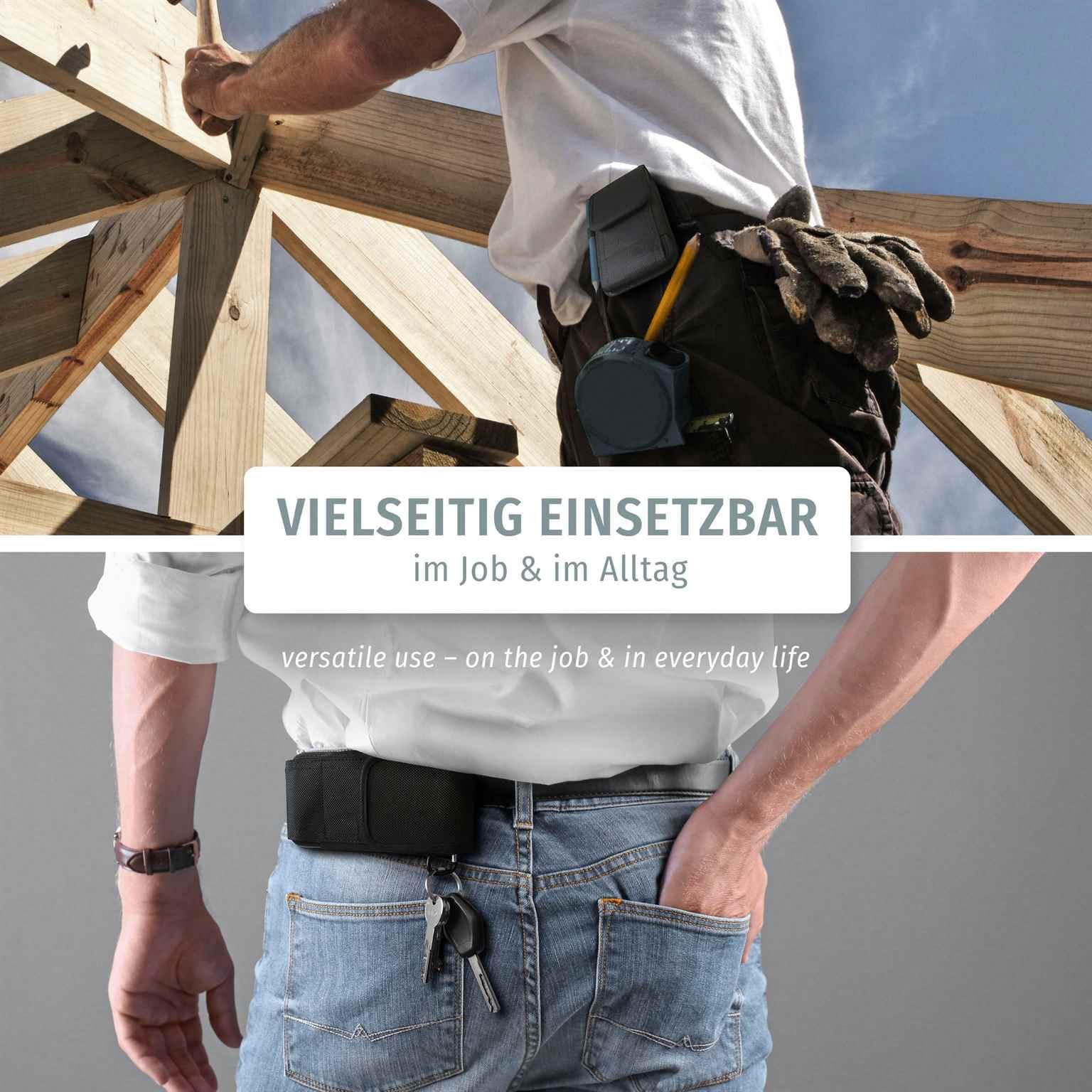 moex Handy Gürteltasche für Google Pixel 10 Pro XL Hülle mit Gürtelschlaufe, Outdoor Handyhülle Gürtel Handytasche, robuste 360 Grad Schutzhülle mit Karabiner, Agility Case, Schwarz