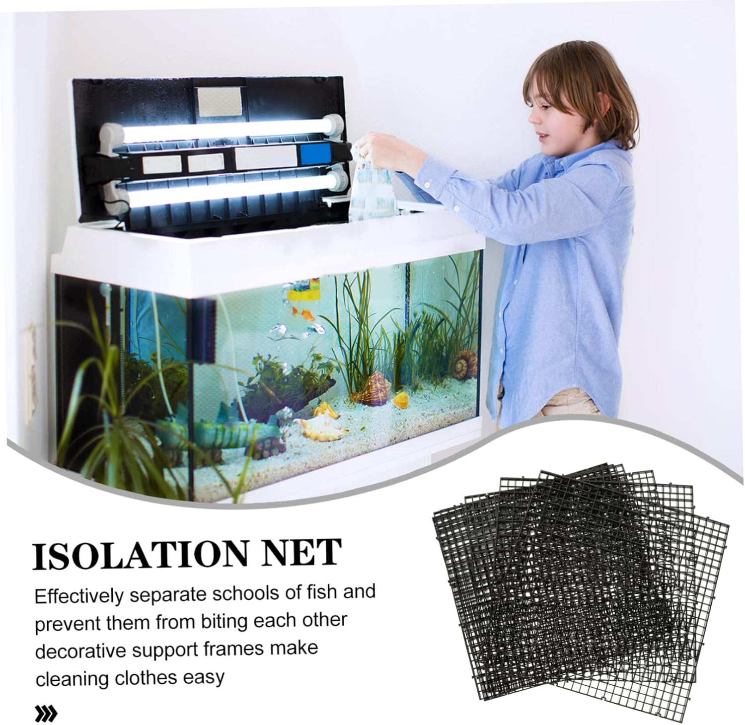 Kisangel 1set Fish Tank Isolation Boards Aquarium Divider Cups for Fish Separation and Projects