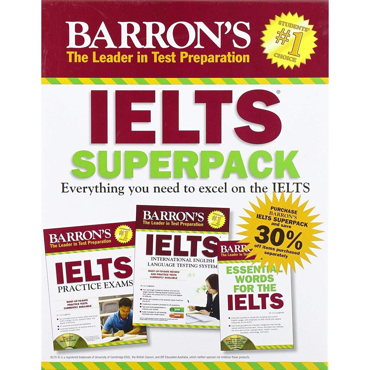 Barron's IELTS Practice Exams with Audio CDs: International English Language Testing System