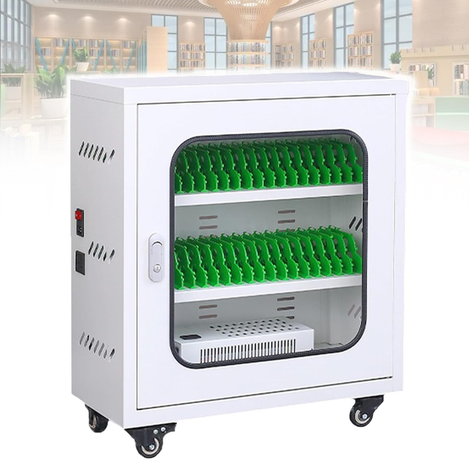 GTHTUHFD Rechargeable Mobile Phone Charging Cabinet With Wheels, 20-Slot Usb Charging Station For Classrooms, Fitness Clubs, Offices, And Libraries,40slots