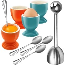 Colorful Soft Boiled Eggs Cups Set Caribbean & Frame
