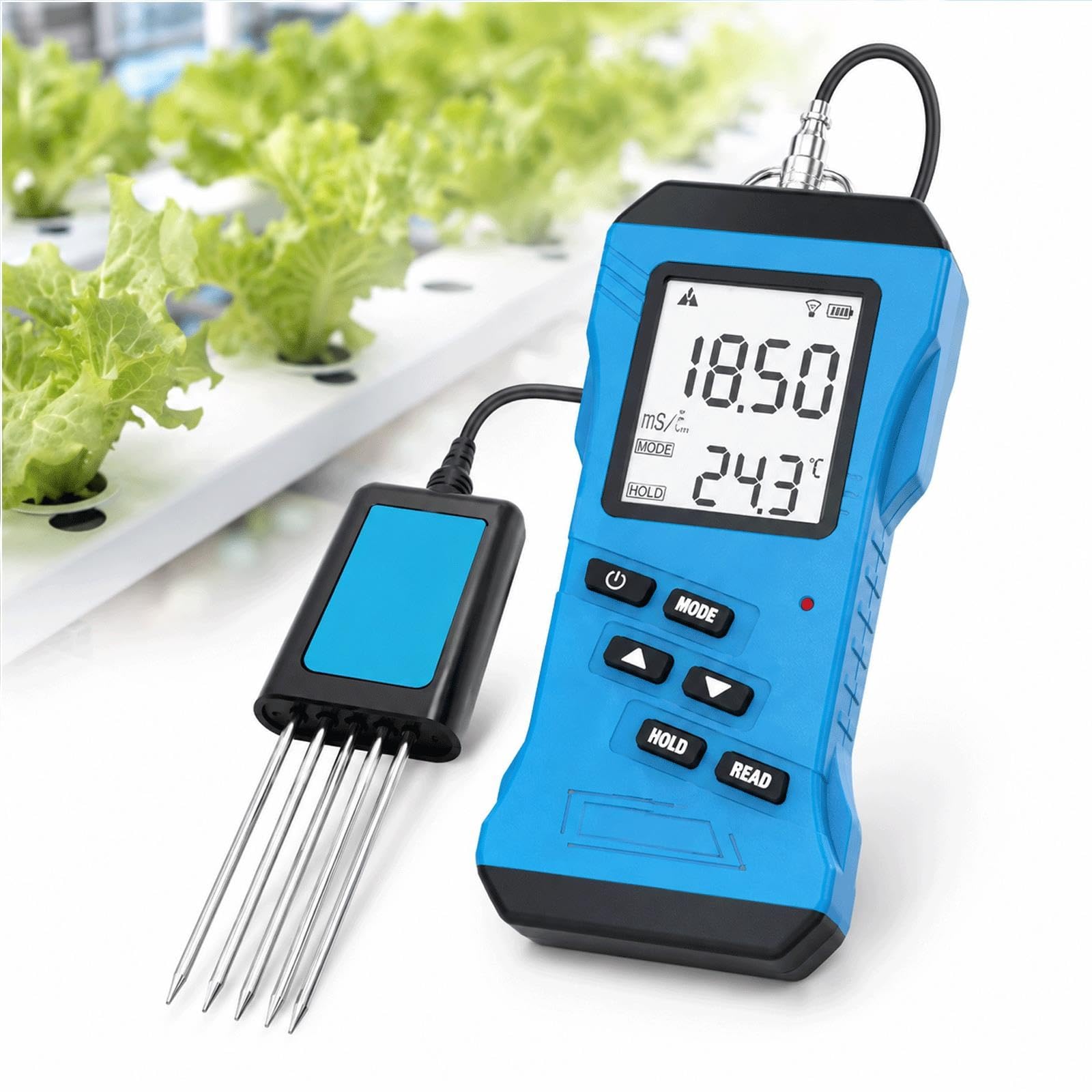 Misuratore Digitale, Umidità Terreno, pH, Conduttimetro, Nutrienti
