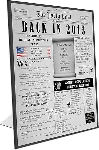 Póster de cumpleaños número 11, cartel de fiesta de 8 x 10 pulgadas, suministros para fiesta de mesa de nacimiento hace 11 años. Tarjeta de