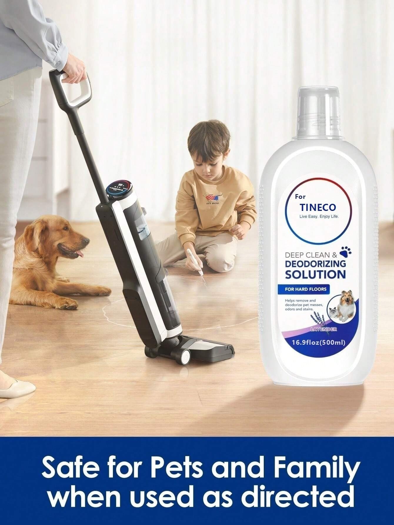 Detergente per pavimenti - Pulisce in profondità un'ampia gamma di pavimenti duri - Profumo di lavanda - 500 ml - Compatibile con Tineco IFloor 2/3 Breeze, FLOOR ONE S3/S5/S5 Pro 2/S6/S7 Pro(3pc)
