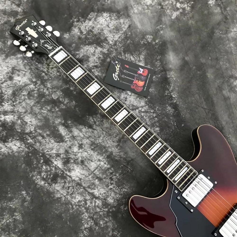 オーダーギター CUSTOMギター レフティ エレキギター Amazon | カスタムレフティギター左利きジャズエレキギターサン