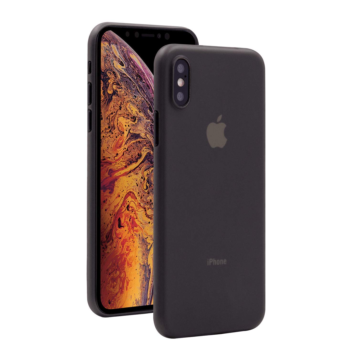 Deulec Ultra Thin Case Matt Finish Light Weight Slim Design - for iPhone Xs (Fossil Grey)
