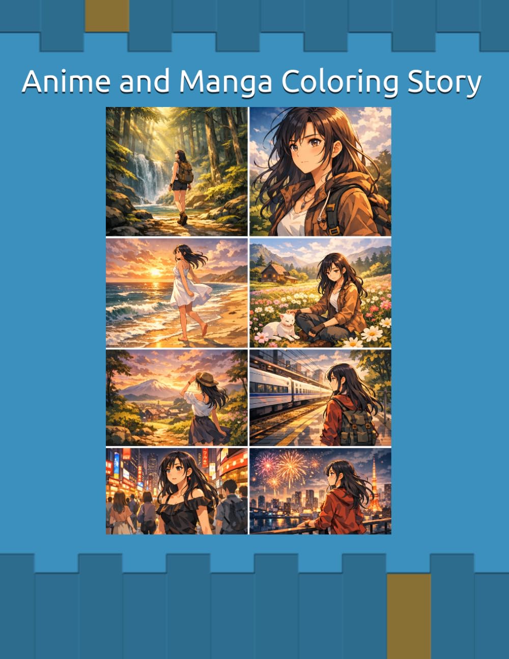 Anime and Manga Coloring Story Book: For all ages and for anyone who loves art