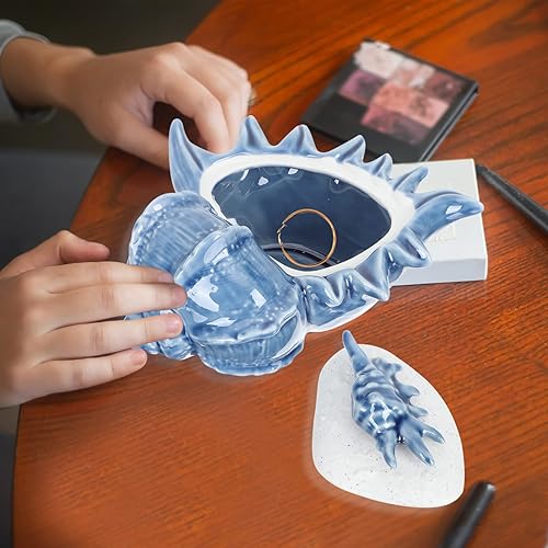 Miniatura 6 de Cabilock Caja de almacenamiento de caracola, caja de baratija, recipiente de comida costera, cuencos para servir fiestas costeras, tarros náuticos,