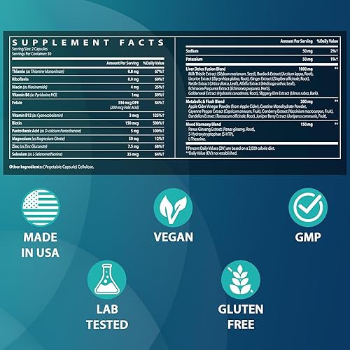 Miniatura 2 de 90,000 mg de desintoxicación y limpieza, desintoxicación corporal para hombres y mujeres, desintoxicación rápida, desintoxicación y reparación de