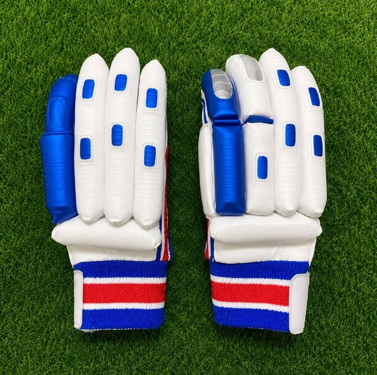 Cricket Batting Gloves for Men | Premium Leather Palm | Lightweight Protective Batting Gloves | Right Hand | Breathable Finger Mesh | Professional Cricket Gloves for Leather Ball & Tennis Ball (1)-image-6
