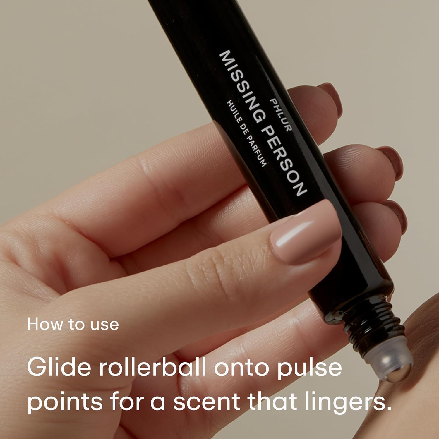 PHLUR Missing Person Fragrance Oil - Travel Size Rollerball Fragrance Oil - Floral Skin Musk Perfume with Bergamot, Musk, Orange & Sandalwood (9.5mL) - Image 3
