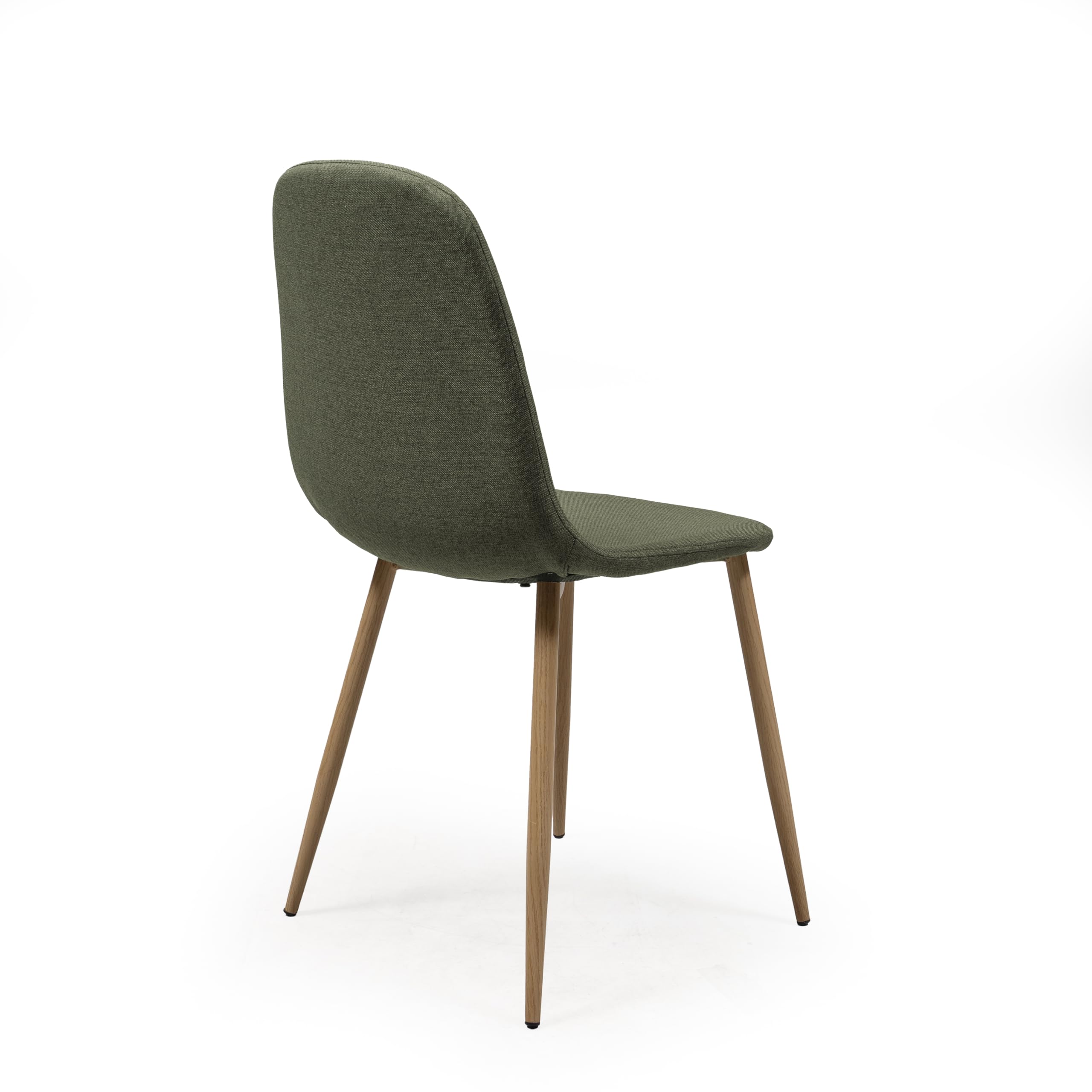 Homely® | Pack 4 sillas tapizadas Cairo TX para Comedor | Versatil y Funcional | Patas Metal Color Madera | Diseño cómodo y ergonómico. Ideal Comedor, Escritorio, reunión | Verde Musgo