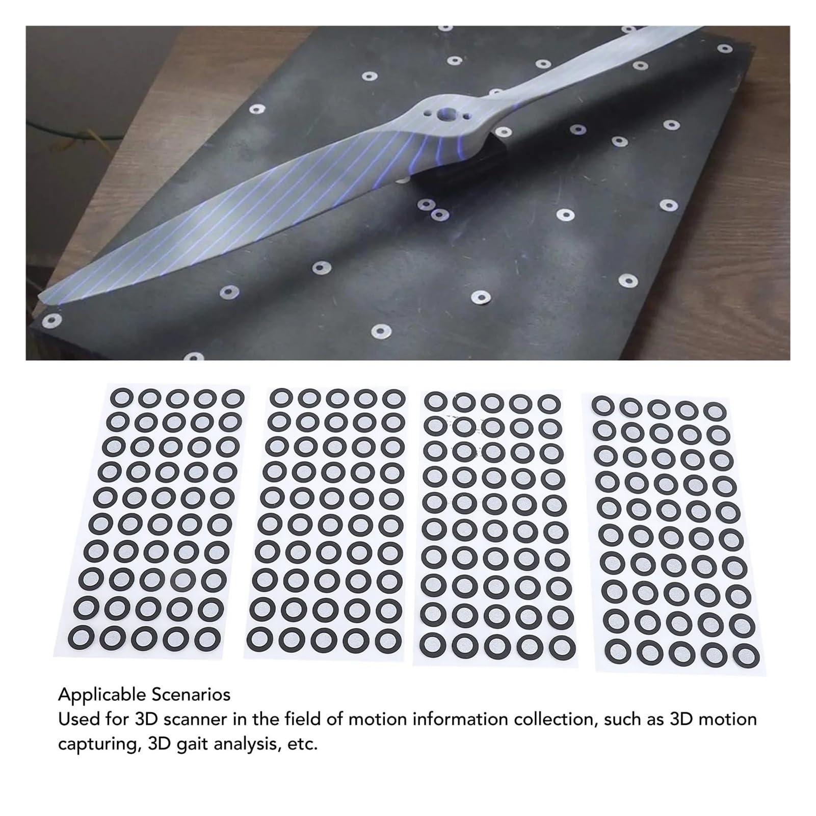 500 punktów Punkty skanowania 3D Skaner 3D Kropki śledzące wielokrotnego użytku wewnątrz 6 na zewnątrz 10 mm