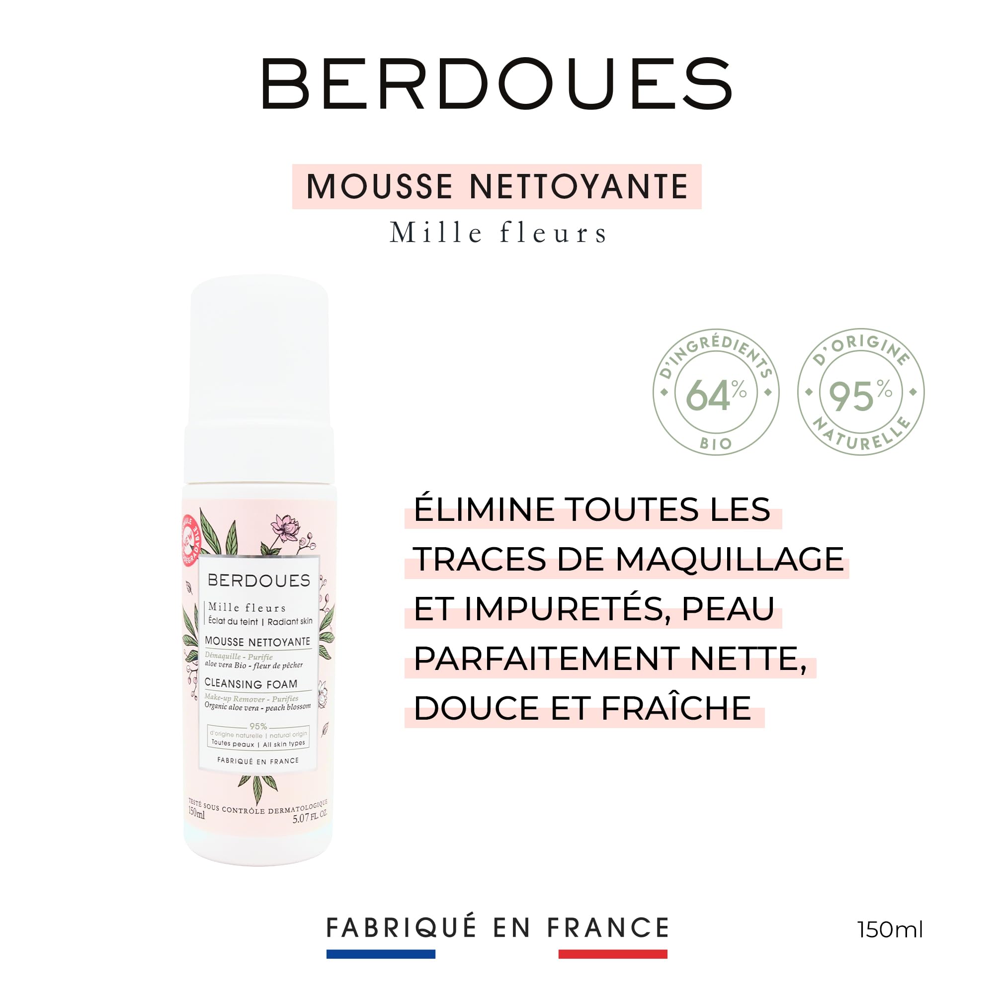Berdoues Mille Fleurs Espuma Limpiadora Desmaquillante 150 Ml Mujer