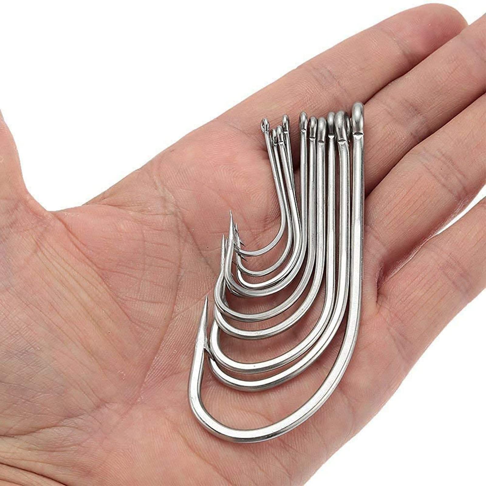 Lot De 100 Hameçons Double Broche Pour Thon 9/0 - Acier Inoxydable, Modèle 7897-7982 SS