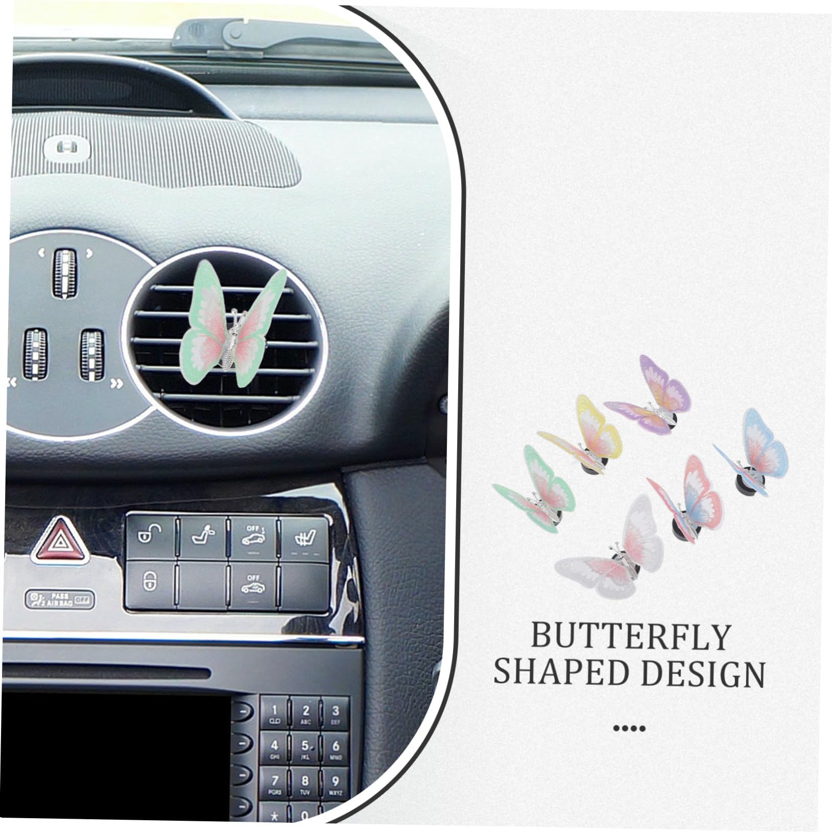 PartyKindom 30stücke Auto Lüftung Clips Süße Schmetterlingsform Aroma-diffusoren Für Innenraum Deko Clips Für Luftauslässe Farbenfrohes Set in Farben