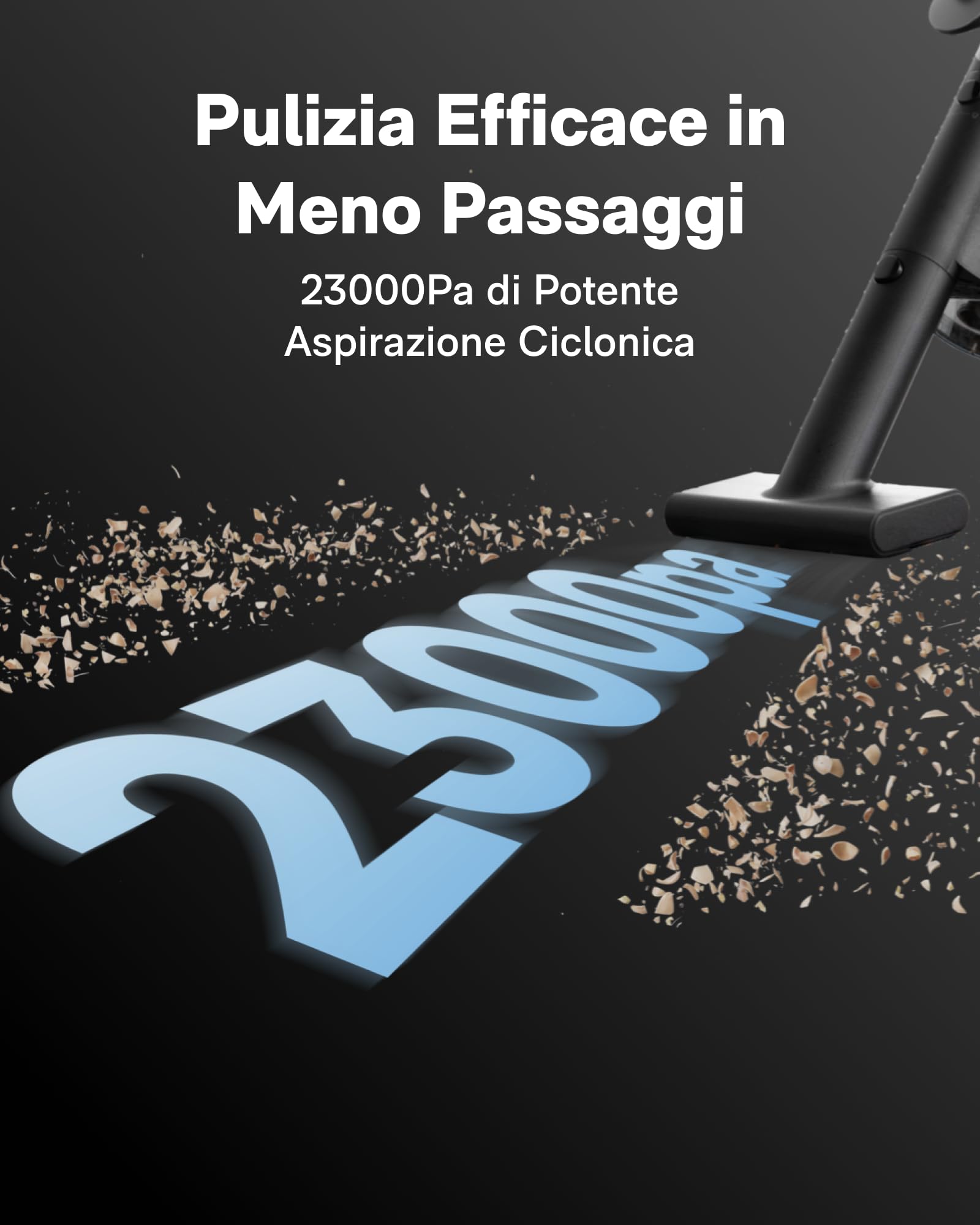 HOTO BlowVac™ Aspirapolvere Auto, 23000Pa Aspirabriciole Senza Fili Potente, 3 Modalità di Aspirazione, 2 in 1 con Funzione Soffiatore, Aspirapolvere Portatile per Auto, Scrivania, Barca, Casa