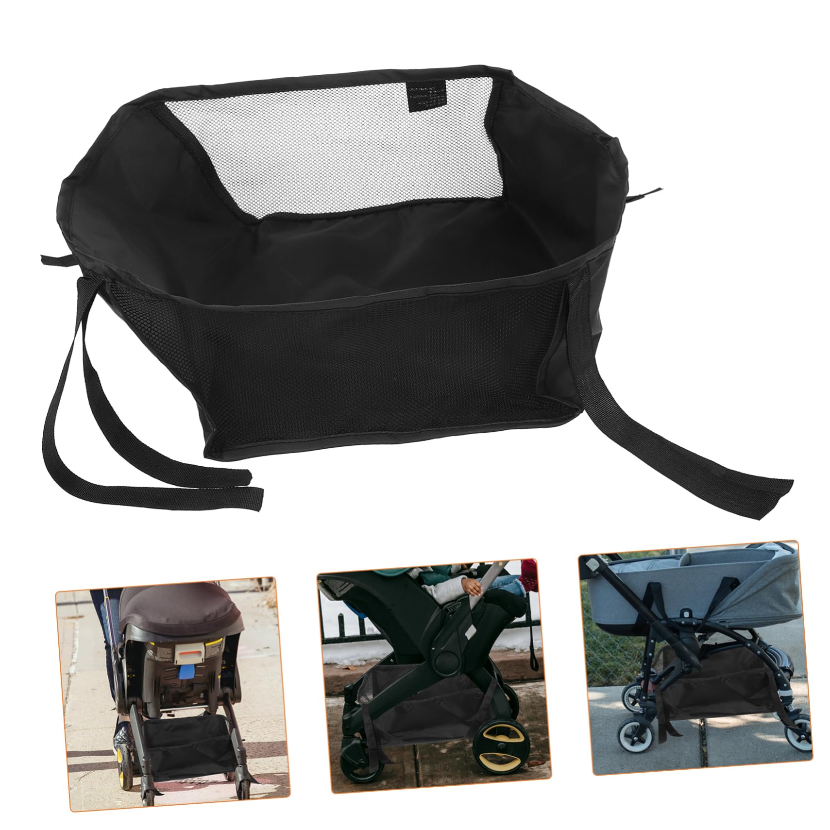 Borsa Organizer per Passeggino Oxford Nero, Facile da Installare e Sicura, per Viaggi e Shopping Passeggini per Ragazzo Ragazza