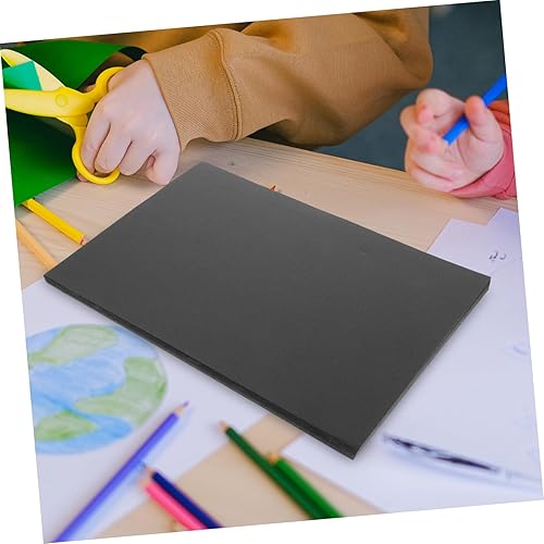Miniatura 9 de EXCEART 50 hojas de cartón negro papel de arte negro de alta calidad, papel de cartulina para hacer tarjetas, papel de boceto, papel negro A4, papel