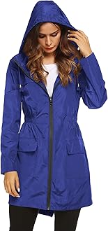 LOMONWomen Waterproof Lightweight Rain Jacket Active Outdoor Hooded Raincoat
