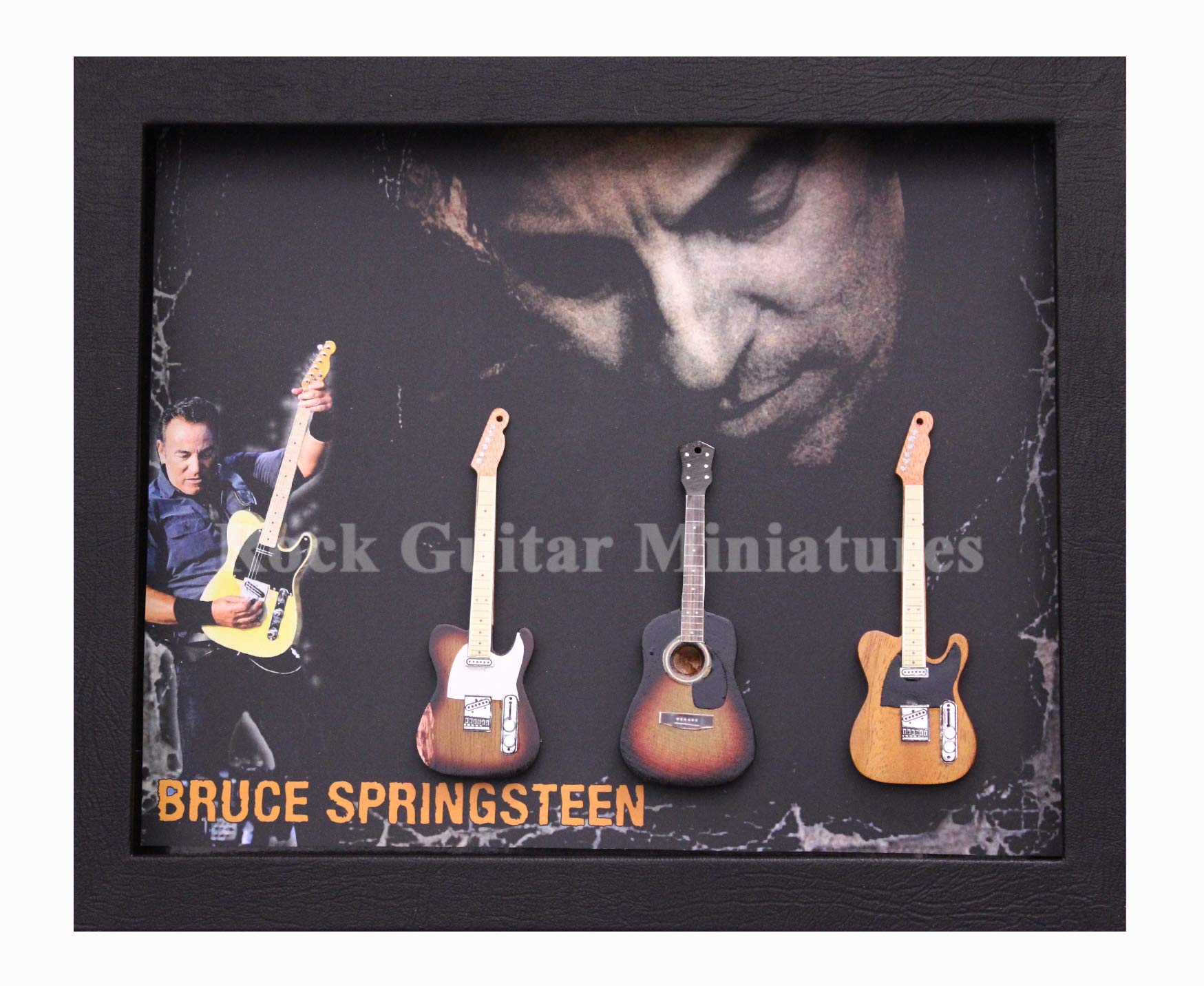RGM9053 Bruce Springsteen Miniature Guitar Collection in Shadowbox Frame