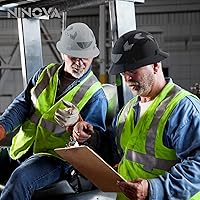 Vista 6 de UNINOVA Full Brim Hard Hat Hardhats Men ANSI Approved OSHA Cascos De Construccion Vented Hard Hat Full Brim Safety Helmet for Construction