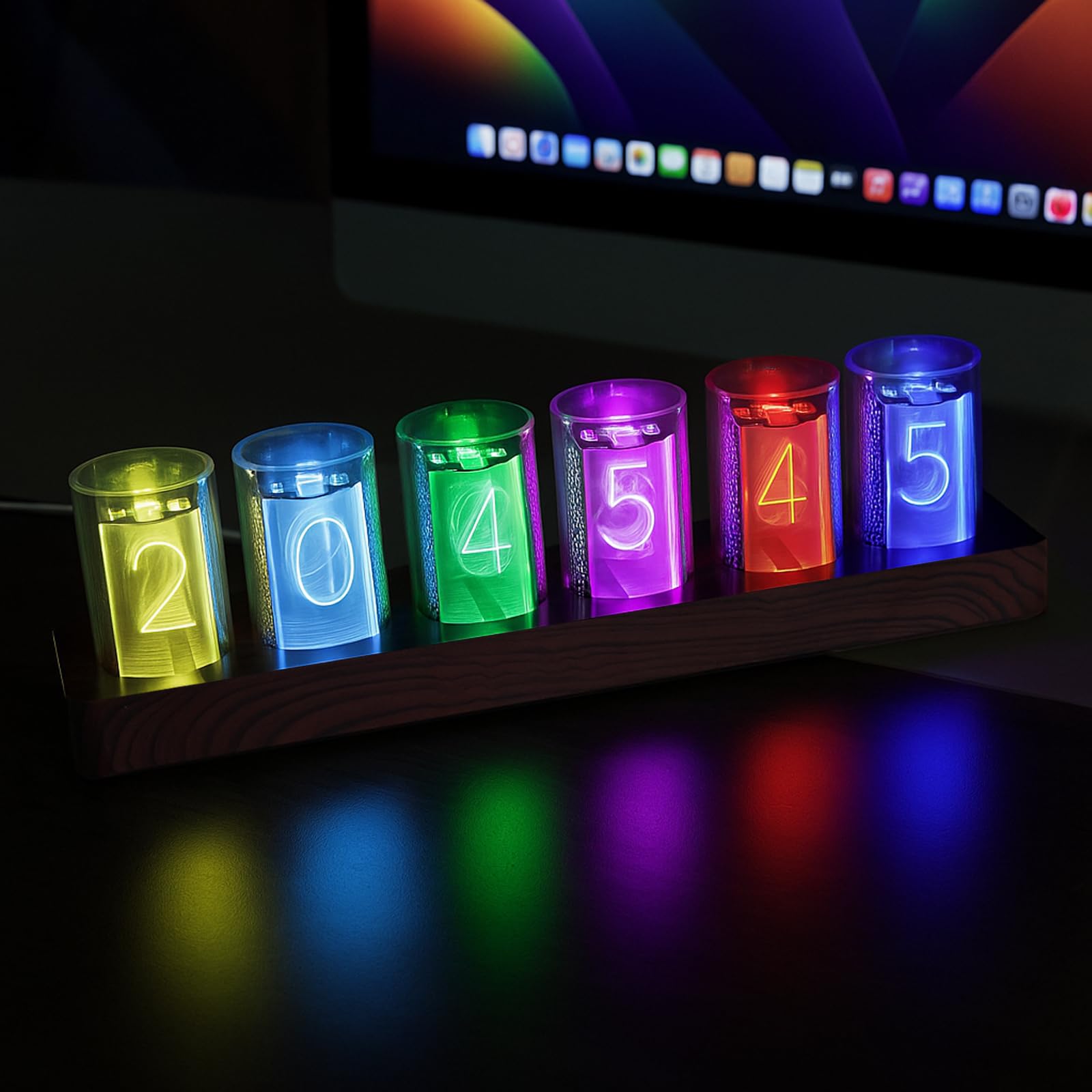 Amazon.com: Tikonir Nixie Tube Clock, Desk Digital Clocks with 7