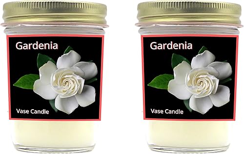 Vista 9 de Gardenia Vase Candle - Gardenia Flowers. (Refill Candle)