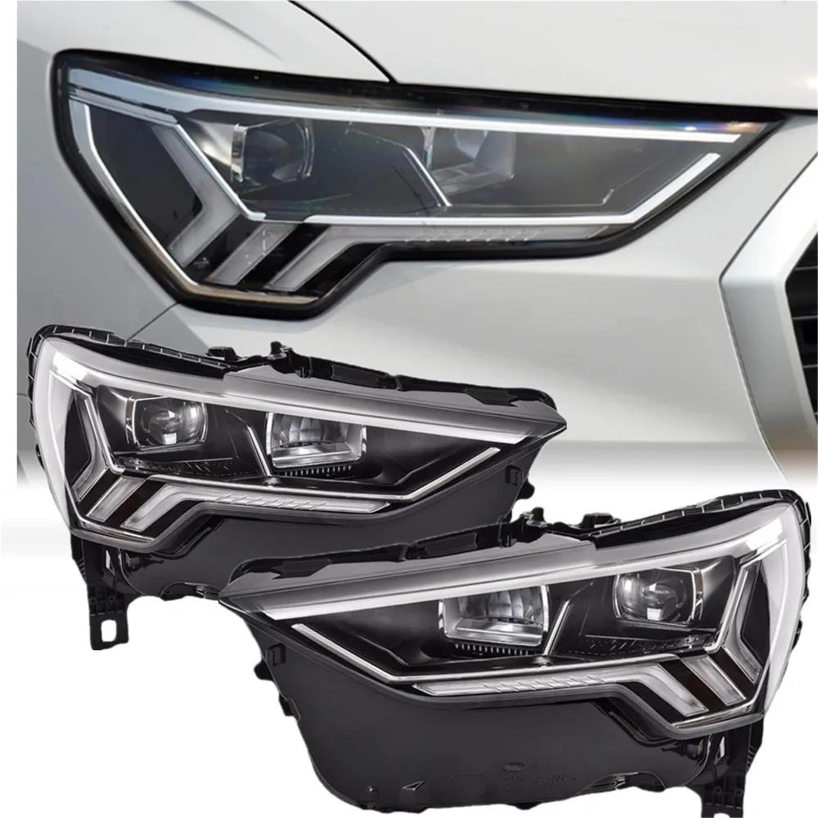 Migliora la sicurezza della guida notturna Accessori Per Fari Auto Per Q3 2019 2020 Luci DRL Anteriori Gruppo Indicatori Di Direzione Plug And Play