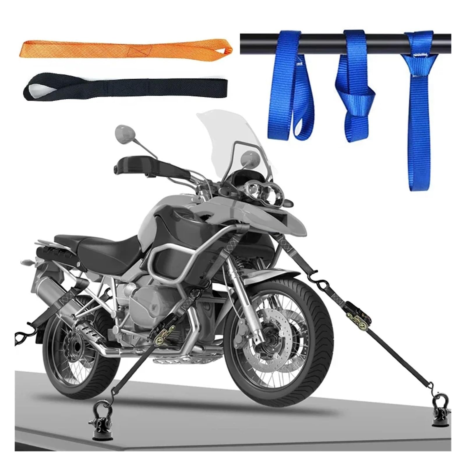 Zurrgurte, Auto Motorrad Mehrzweck Nylon Weiche Riemen Fracht Lugga Feste Verpackung Zurrgurte Schlaufengurt Kofferraum Zubehör(46cm Black)