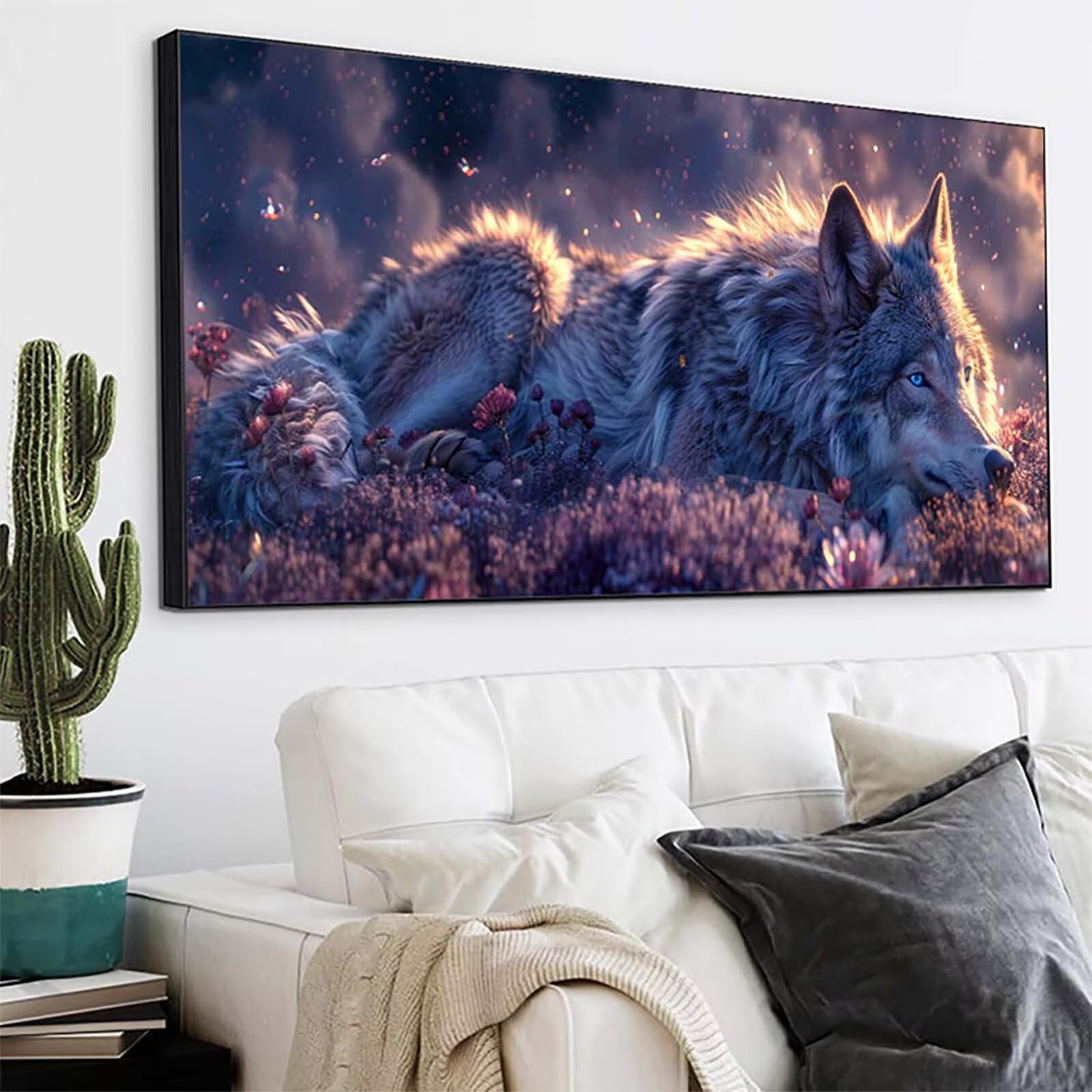 Wolf Diamond Painting Grandi Dimensioni 50x100cm, Diamond Painting 8-8756