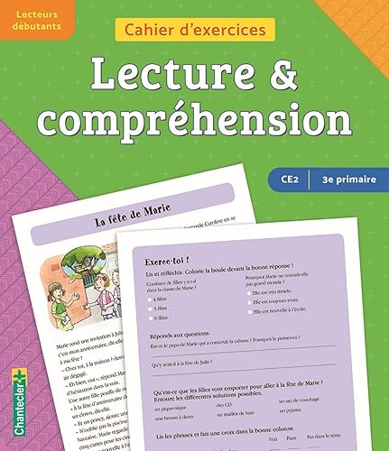 Cahier d'exercices lecture &amp; compréhension (CE2 -3e primaire) (vert-violet)