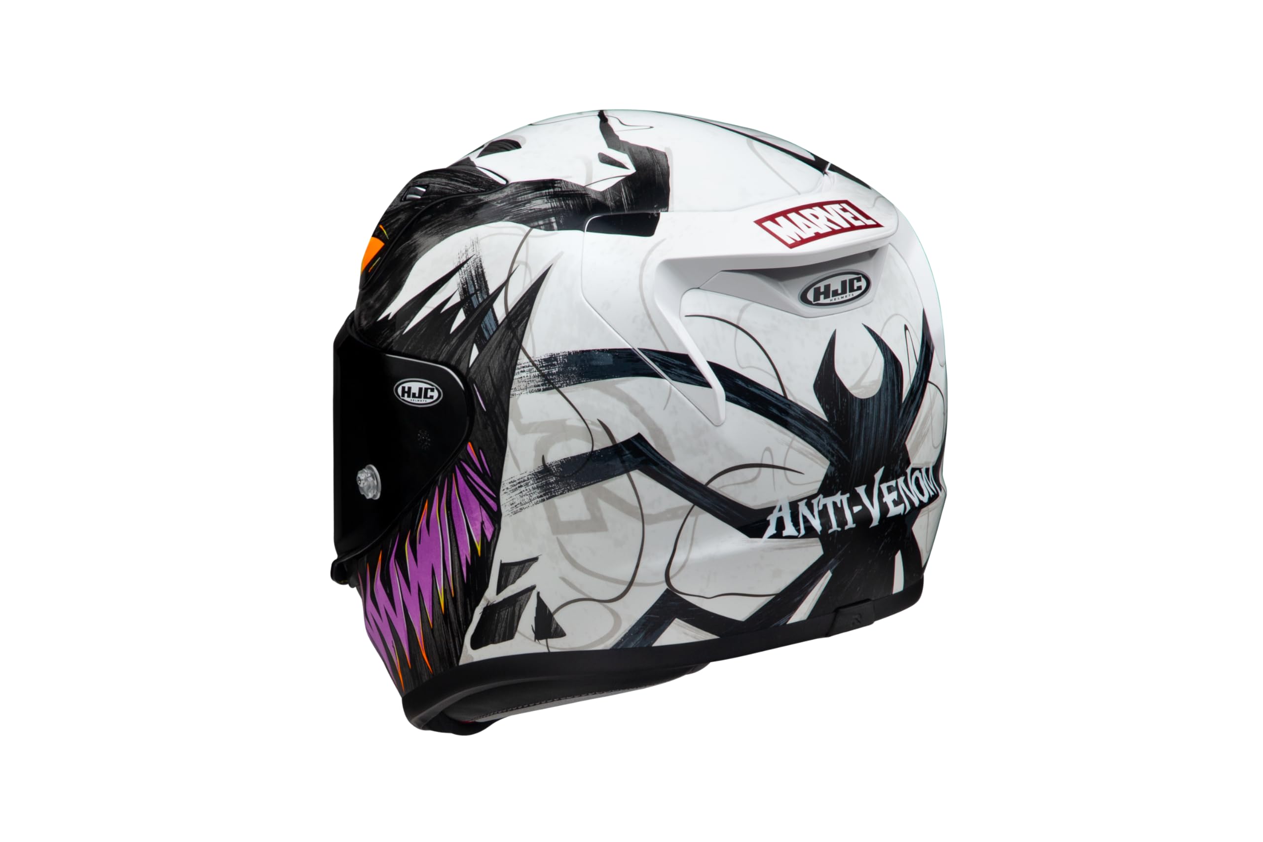 RPHA 12 Anti-Venom II Marvel Casco Moto Nero Bianco Viola