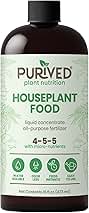 Purived 16oz All-Purpose Liquid Plant Fertilizer - Makes 50 Gallons, for Indoor Houseplants, All-Natural, Groundwater Safe, Made in USA