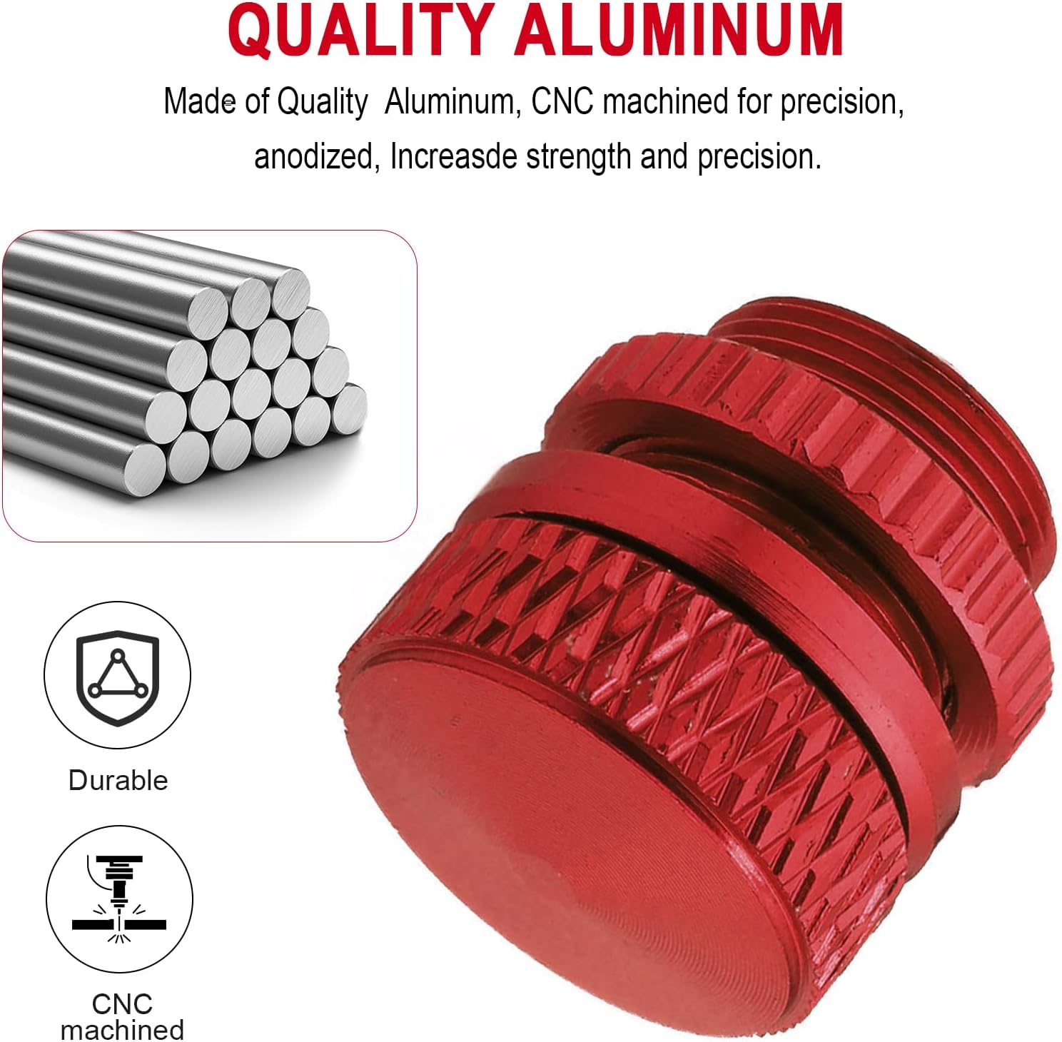 Hobbypark Φ4×Φ12 Aluminum Fuel Dot Gas/Glow Length :12mm RC Airplane Replacement Parts (Pack of 2)