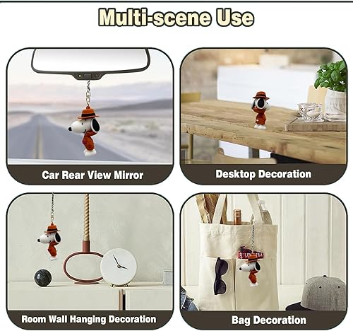 Miniatura 7 de Toyexi Accesorios colgantes de espejo de coche de anime, accesorios clásicos para espejo retrovisor para colgar en Navidad