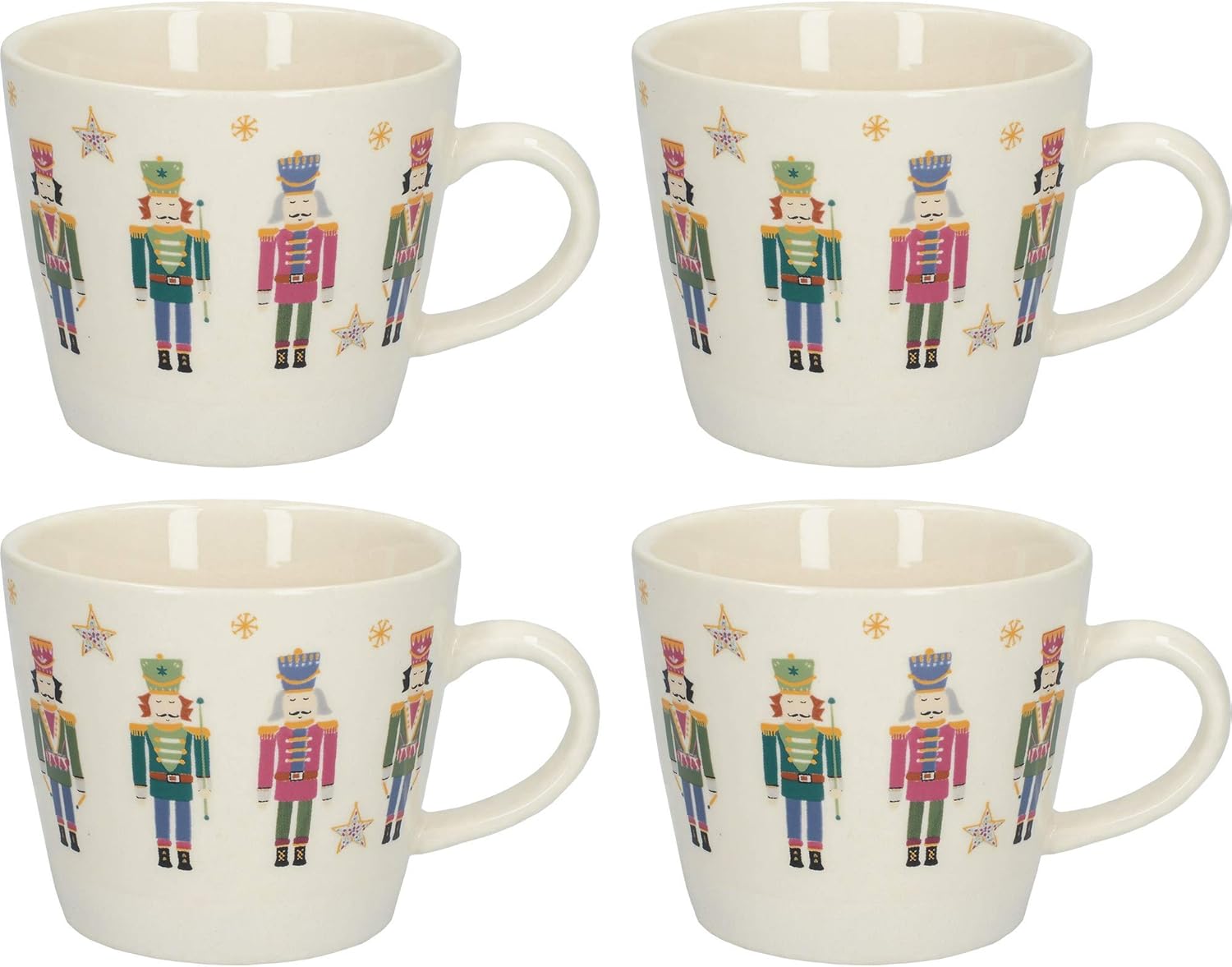 KitchenCraft The Nutcracker Collection Squat Christmas Mugs Set of 4