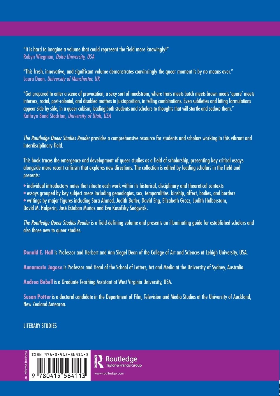 The Routledge Queer Studies Reader (Routledge Literature Readers)