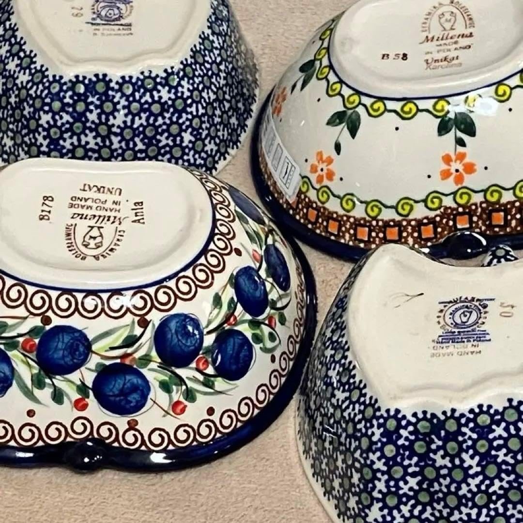 ポーリッシュポタリー リンゴボウル2点セット ポーランド食器